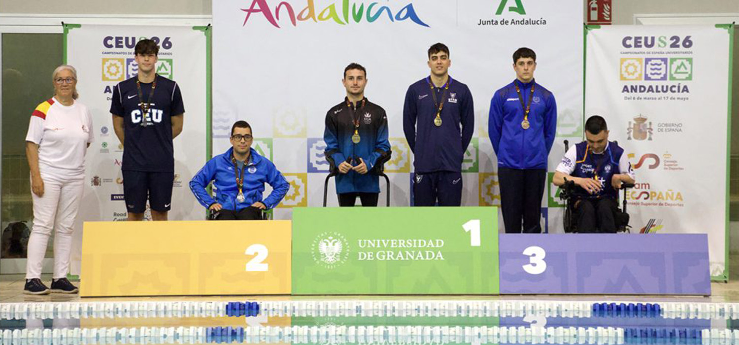 UCA student Rubén Gómez Romero crowned Spanish University Champion in Adapted Swimming