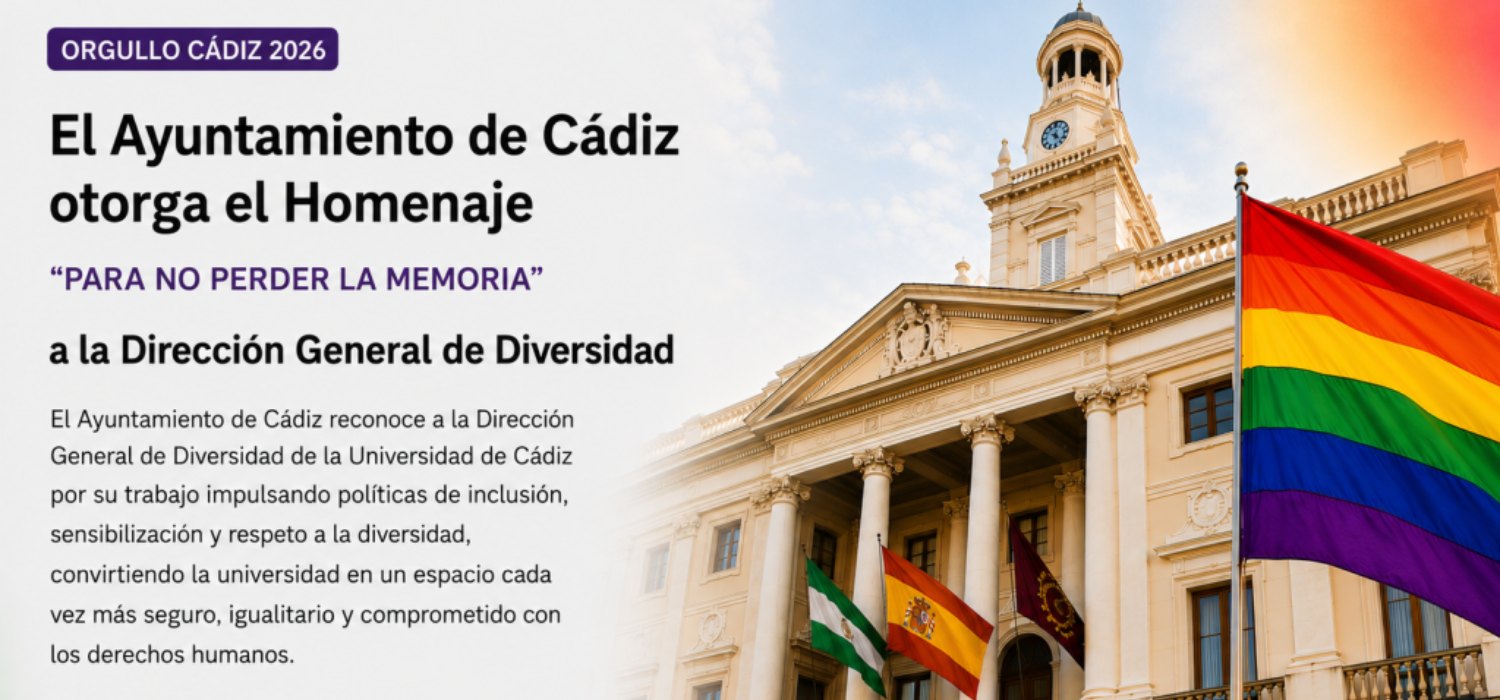 El Ayuntamiento de Cádiz reconoce la labor de la Dirección General de Diversidad de la Universidad de Cádiz