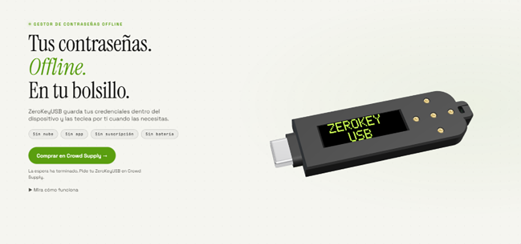 El gestor de contraseñas ‘ZeroKeyUSB’ de un egresado de la UCA supera el 250% de su financiación objetivo